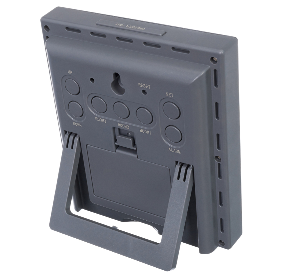 Метеостанция Bresser Temeo Hygro Quadro Prestige с тремя датчиками, серая