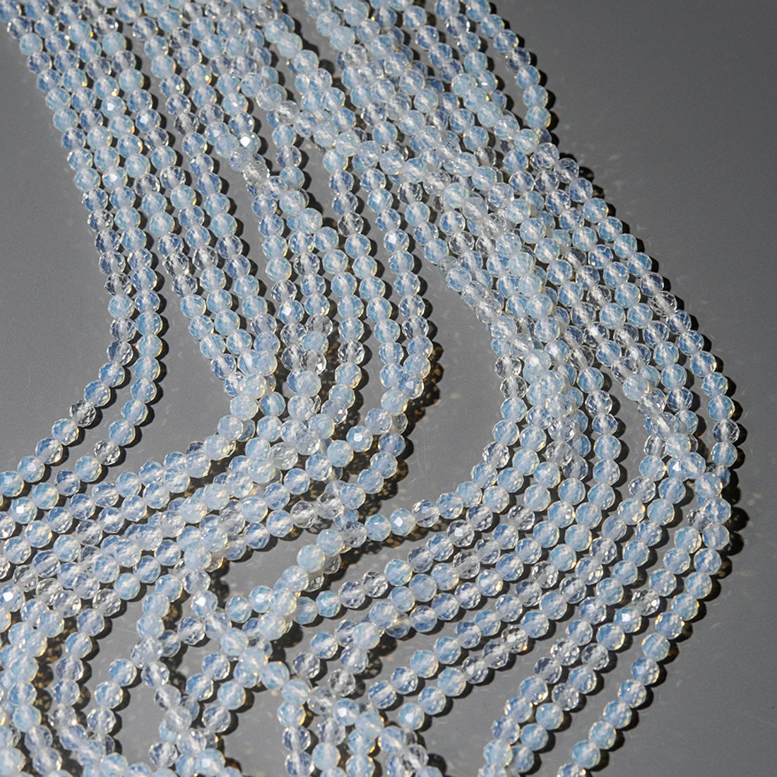 Лунный камень (имитация), 4,1мм, шар, микроогранка