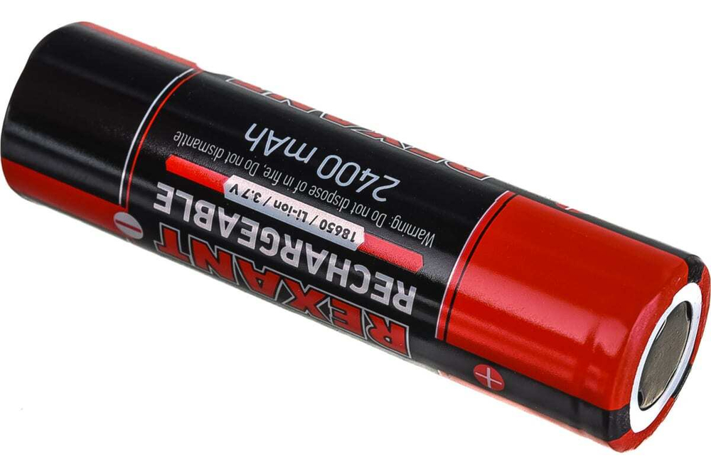 Аккумулятор REXANT 18650, unprotected Li-ion, 2400 mAH, 3.7 В, 2 шт., блистер 30-2010-05
