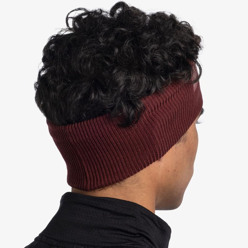 Повязка Buff Crossknit Headband Solid Mahogany Фото 7