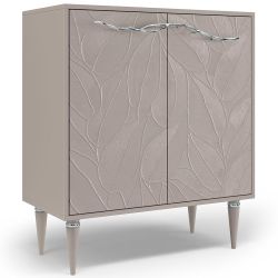 Комод Арт Колор leaves Классик Сильвер с 2 полками Серый агат