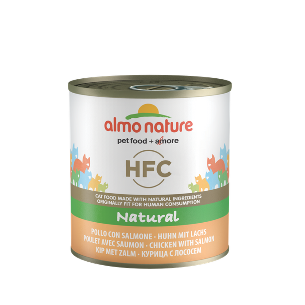 Almo Nature Консервы для кошек с Лососем и Курицей (Classic HFC Adult Cat Salmon&Chicken) 0,28 кг x 1 шт.