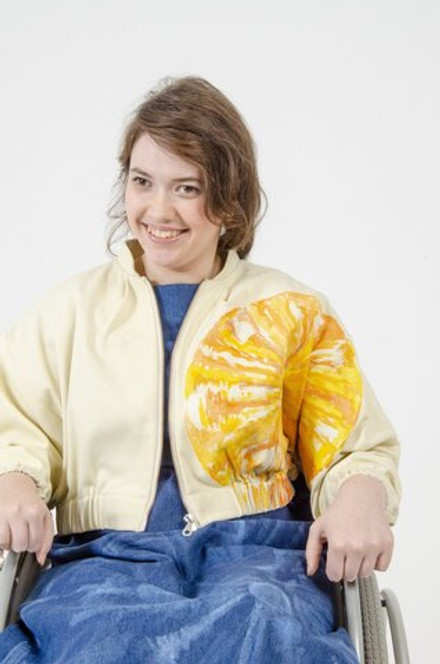 Бомбер с принтом PEOPLE