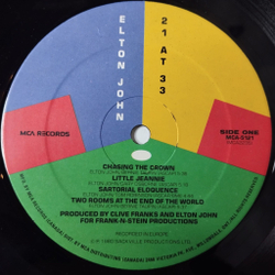 Винтажная виниловая пластинка LP Elton John 21 At 33 (Canada 1980)