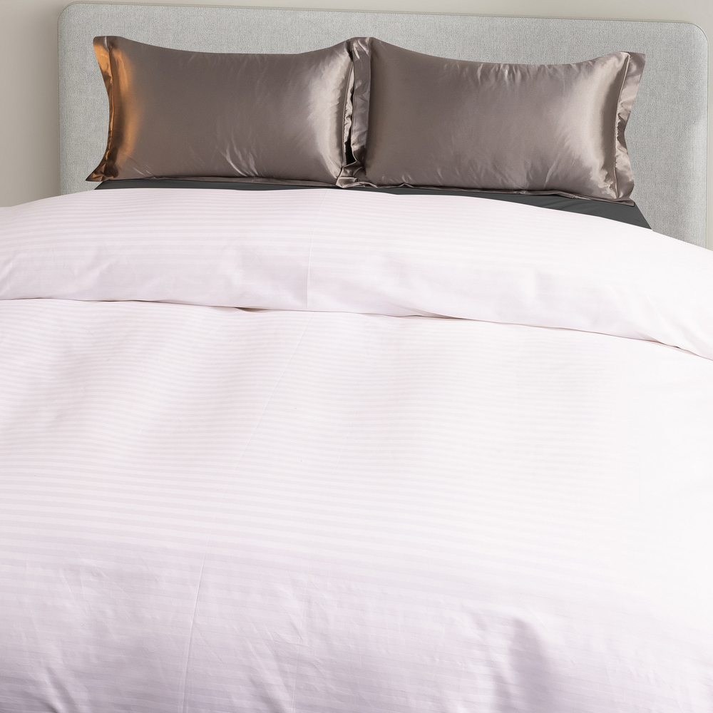 Пододеяльник Страйп Сатин Однотонный Отель белый 100% Хлопок 1x1 P1CTH036150210