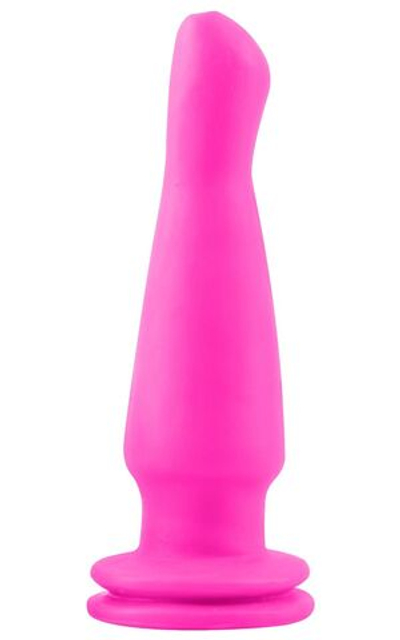 Розовая анальная вибропробка Vibrating Butt Plug - 14,5 см. (Цвет: розовый)