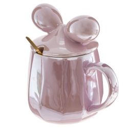 GAEM Кружка с крышкой и ложкой, 360 мл, L8 W8 H9 см