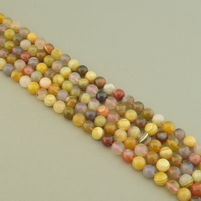 Нитка Агат 38 см. 10,5 мм. (Без замка)