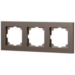 Рамка для розеток и выключателей Intro Accent 6-503-08 на 3 поста, СУ, бронза