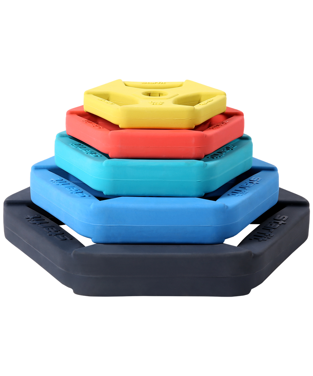 Диск обрезиненный с хватами BB-205 d=26 мм, без стальной втулки, оранжевый, 2,5 кг