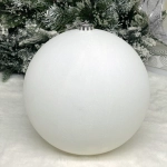 Новогодний шар VELOUR «Нежный бархат» 20 см, Белый