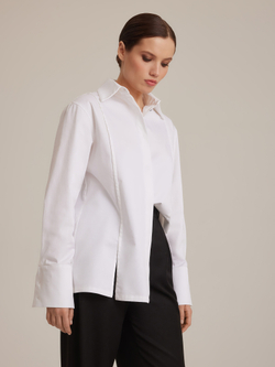 Рубашка с разрезами белая