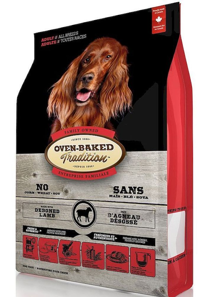 Oven Baked Tradition Adult Dog All Breeds корм для собак всех пород со свежим Ягненком 11,34кг