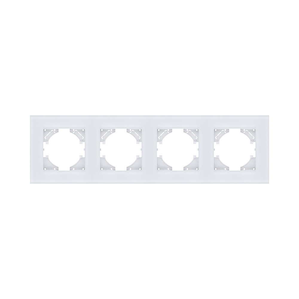 Рамка 4-постовая, стекло белый Kollinger Reflex MG RM4WH