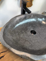 Раковина из речного камня RS-65839 64х48х15 из натурального камня