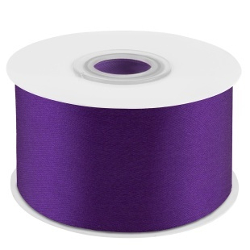 Лента атласная (3,8 см*22,85 м) Темно-фиолетовый, 1 м, Дон Баллон