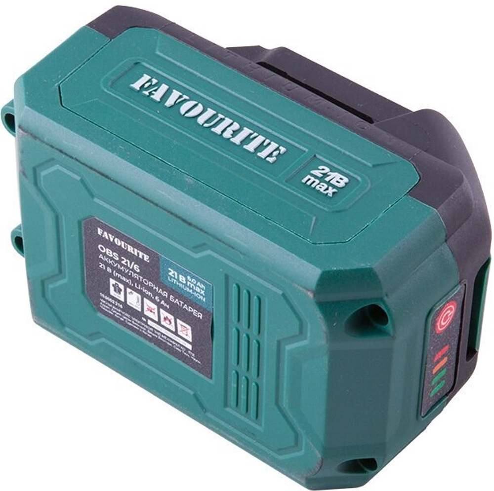 Батарея аккумуляторная Li-ion 21В, 6Ач, 1.1-1.3А One battery system FAVOURITE OBS 21/6