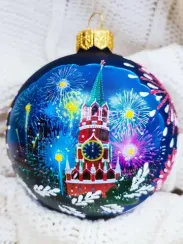 КУ-80-214106 Стеклянный шар Кремль 80 мм., Коломеев