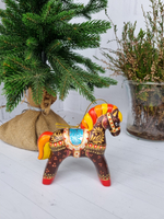 Лошадка Кантри ёлочная игрушка из фарфора