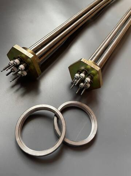 Блок ТЭН для котла ЭВАН 20 кВт (фланец G2" 380 В) L=700 мм.