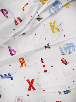 Наволочка комплект 2шт перкаль Сказка "Азбука" 40x60 см на молнии