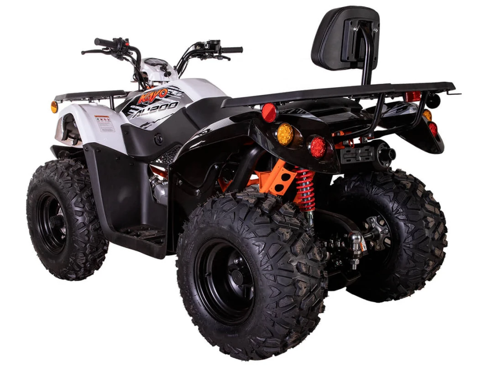 Квадрицикл KAYO AU200 спинка (белый пластик 2024 г.) (ПТС)