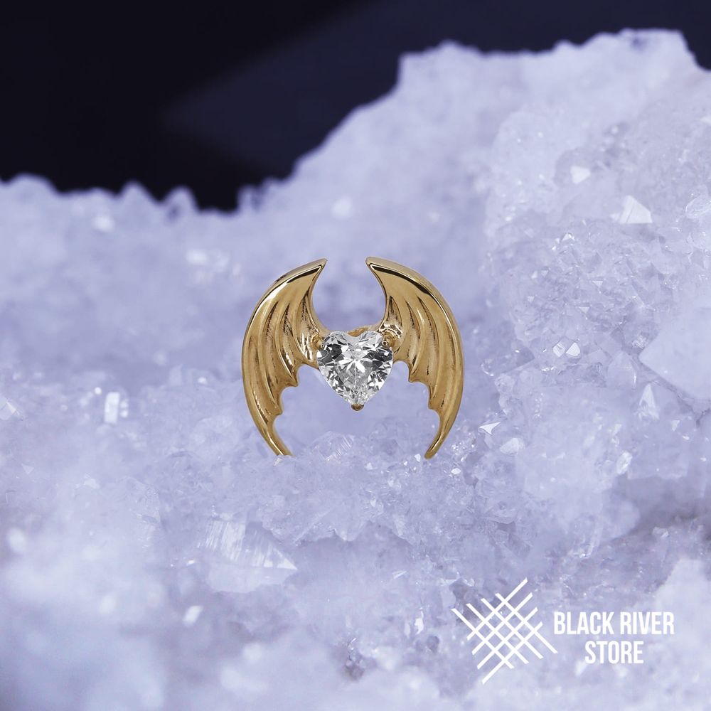 Heart Wings Crystal PVD Yellow