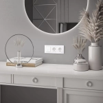 Выключатель одноклавишный проходной с подсветкой (белый) W1112101