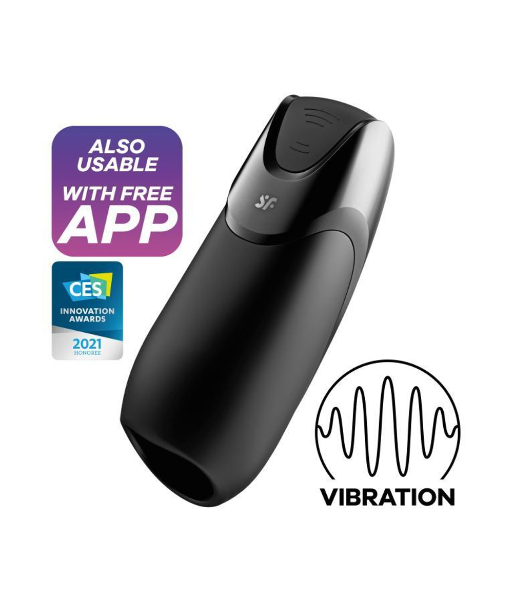 Черный мужской вибромастурбатор Men Vibration+