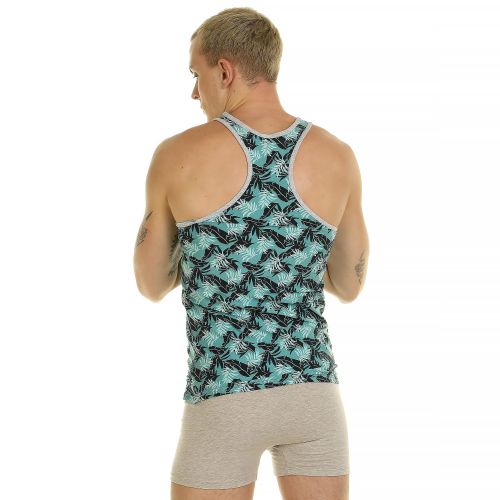 Мужская майка зелёная с принтом Van Baam 44757