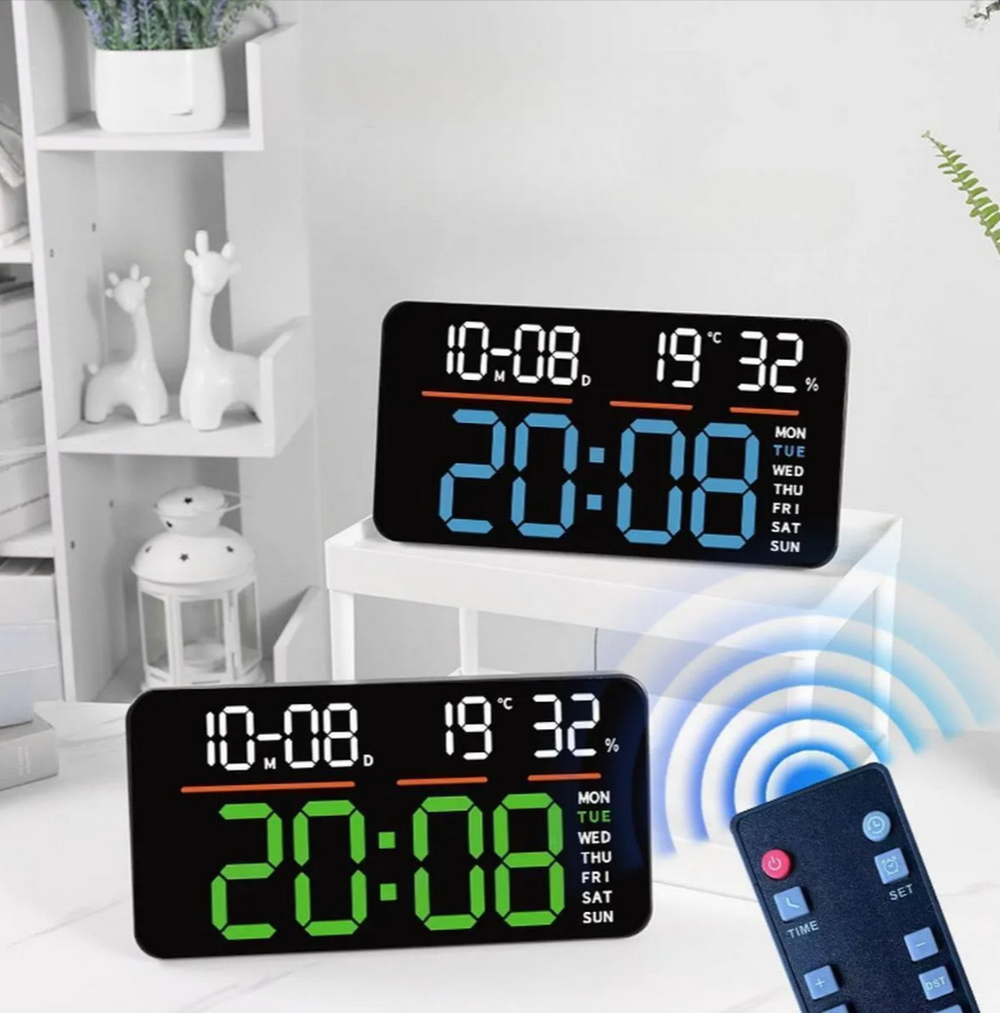 Часы-будильник настольно-настенные LED YX-2810 Black-White