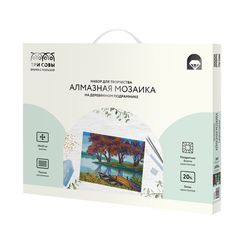 Almaz qaşlarla mozaika \ Алмазная мозаика \ Diamond painting Алмазная мозаика ТРИ СОВЫ "Осенний пейзаж", 40*50см, холст на деревянном подрамнике, картонная короб