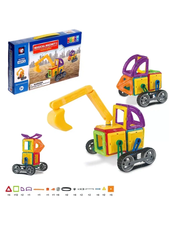 Конструктор магнитный Магический магнит, 48 деталей