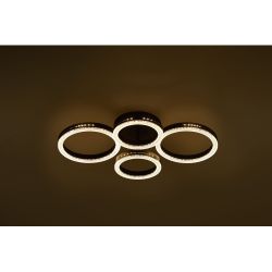 Светильник потолочный светодиодный Rivoli Flora 6191-201 LED 75Вт 3000-6000К чёрный с пультом | Rivoli