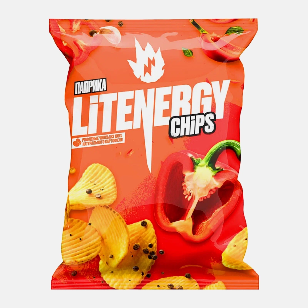 Чипсы Lit Energy рифленые Паприка 120г