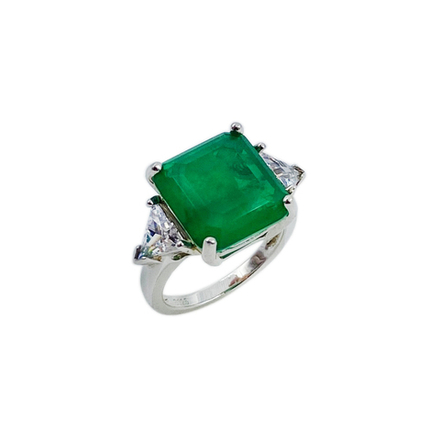 Кольцо Ermolov изумруд квадрат