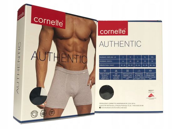 Трусы мужские боксеры Cornette Authentic Perfect, Black