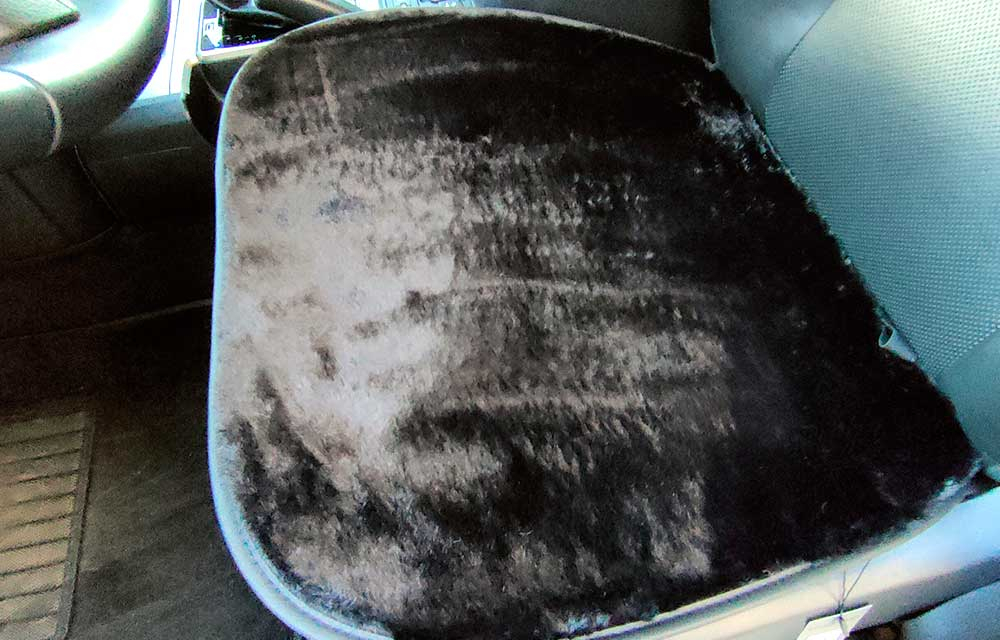 Накидка сидения МЕХ иск - нижняя Coolpart (1шт) -  JJ-42-BL -Мех черный