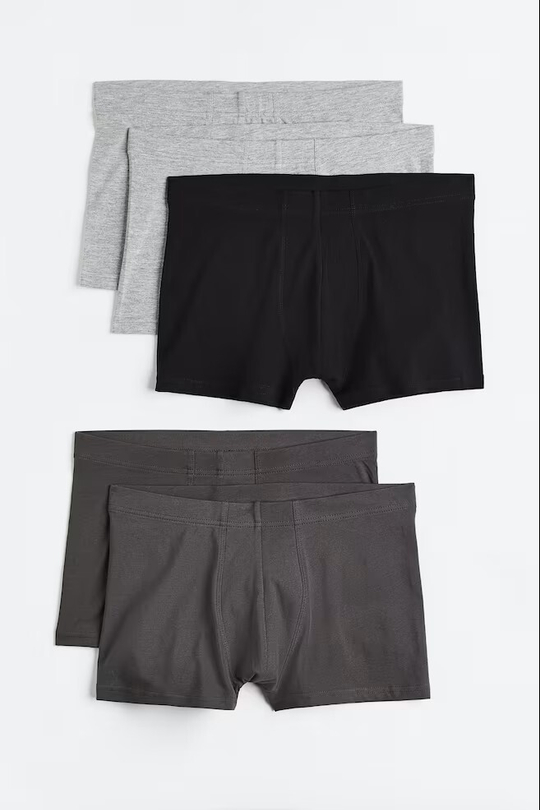 H&M Набор трусов-боксеров ( 5 шт.), серый