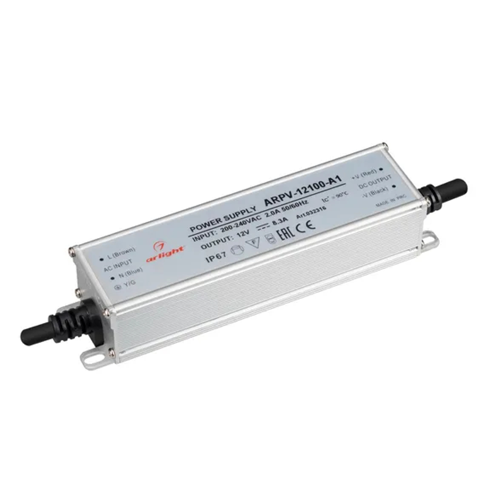 Блок питания ARPV-12100-A1 (12V, 8.3A, 100W) (Arlight, IP67 Металл, 3 года) 032316