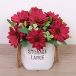 Цветочная композиция «Мечта» 10*20см Ромашки бордовые