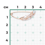 Брошь «Перо» из красного золота c топазами и натуральными топазами white Артикул: 04-0228-00-201-1110-57