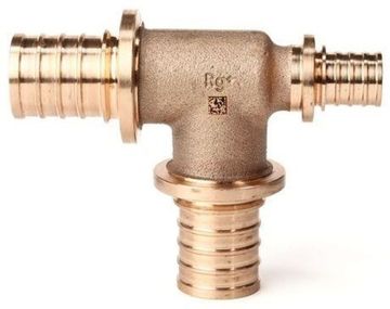 Тройник Рехау RX+ 32-32-20 с уменьшенным торцевым проходом бронза (арт. 14570743001)