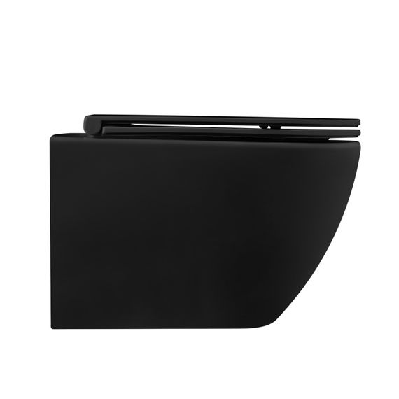 Унитаз ABBER Bequem AC1103MB подвесной черный матовый, безободковый