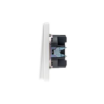 Выключатель ROUND 2 кл для жалюзи возвратный 10А с/у перламутр KRANZ