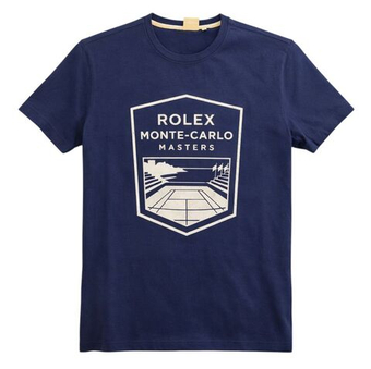 Мужская теннисная футболка Monte-Carlo Rolex Masters Logo Print - navy