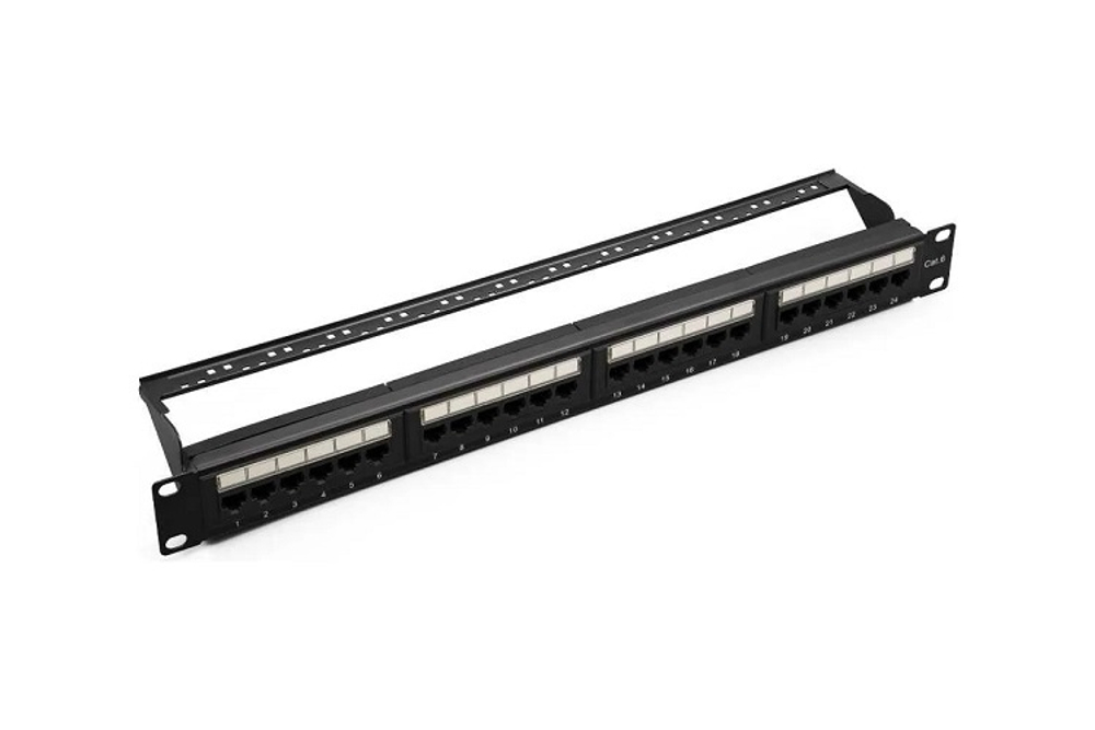 Патч-панель 19, 24xRJ45, UTP, Кат. 6 SUPRLAN 10-0427