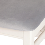 Стул DOLCE мягкое сидение бук, 40х46х100см, ivory white, велюр Tenerife Ultimate grey