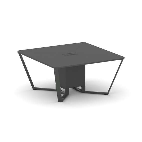 Steel Meet Стол переговорный квадратный KDK-PR.B.SP-08 Антрацит/Металл Антрацит 1600*1600*750