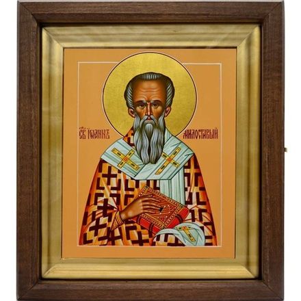 Иоанн Милостивый Святитель. Рукописная икона.